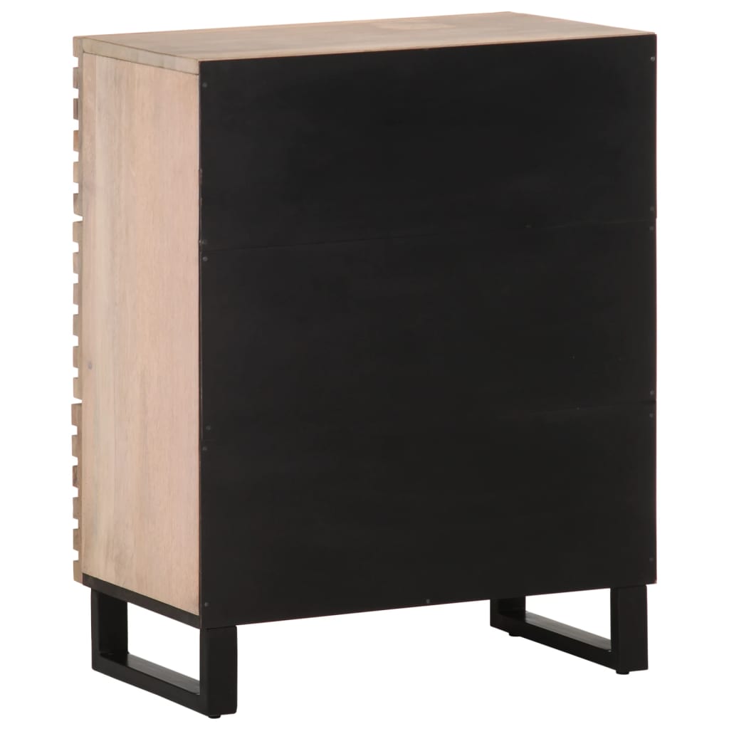 Sideboard White 60x34x75 cm Solid Wood Mango