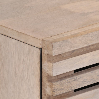 Sideboard White 60x34x75 cm Solid Wood Mango