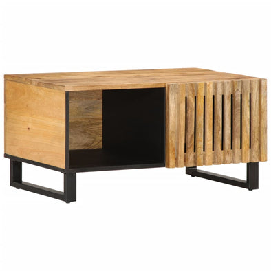 Coffee Table 80x51x40 cm Solid Wood Rough Mango