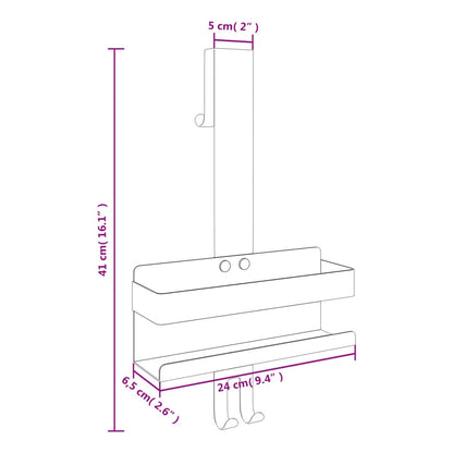 Hanging Shower Caddy Silver Brushed 304 stainless steel