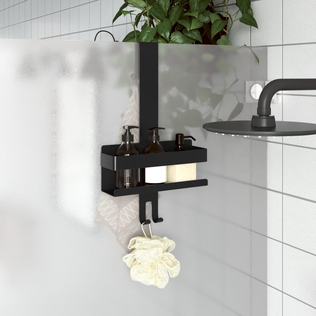 Hanging Shower Caddy Matt Black 304 Stainless Steel Medium Hooks