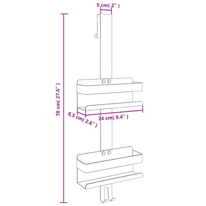 Hanging Shower Caddy Matt Black 304 Stainless Steel Standard