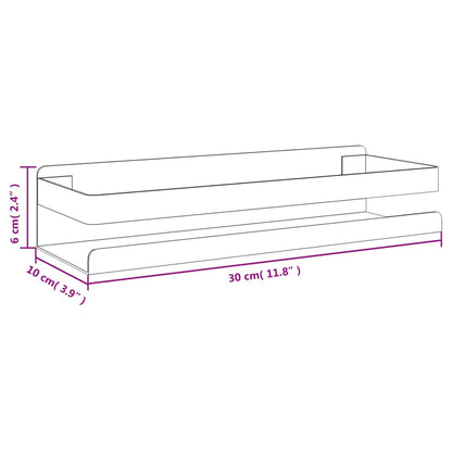 Shower Shelf 11.8"x3.9"x2.4" Brushed 304 Stainless Steel