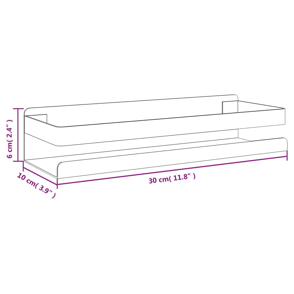 Shower Shelf Matte black Brushed 304 Stainless Steel