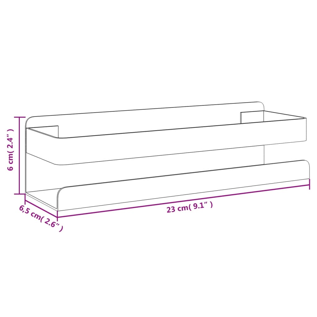 Shower Shelf Matte black Brushed 304 stainless steel Compact