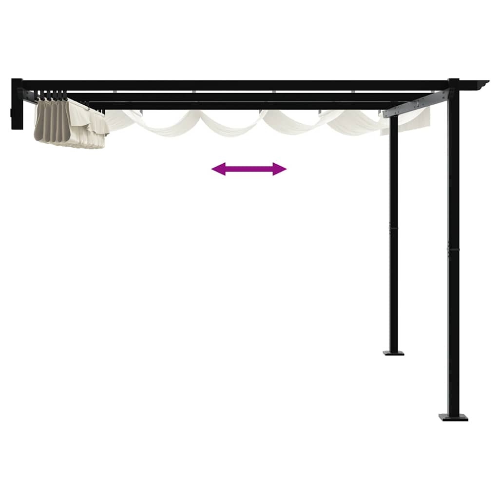 Gazebo 300 x 300 x 200 cm Cream Polyester