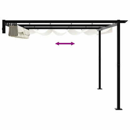 Gazebo 400 x 300 x 200 cm Cream Polyester