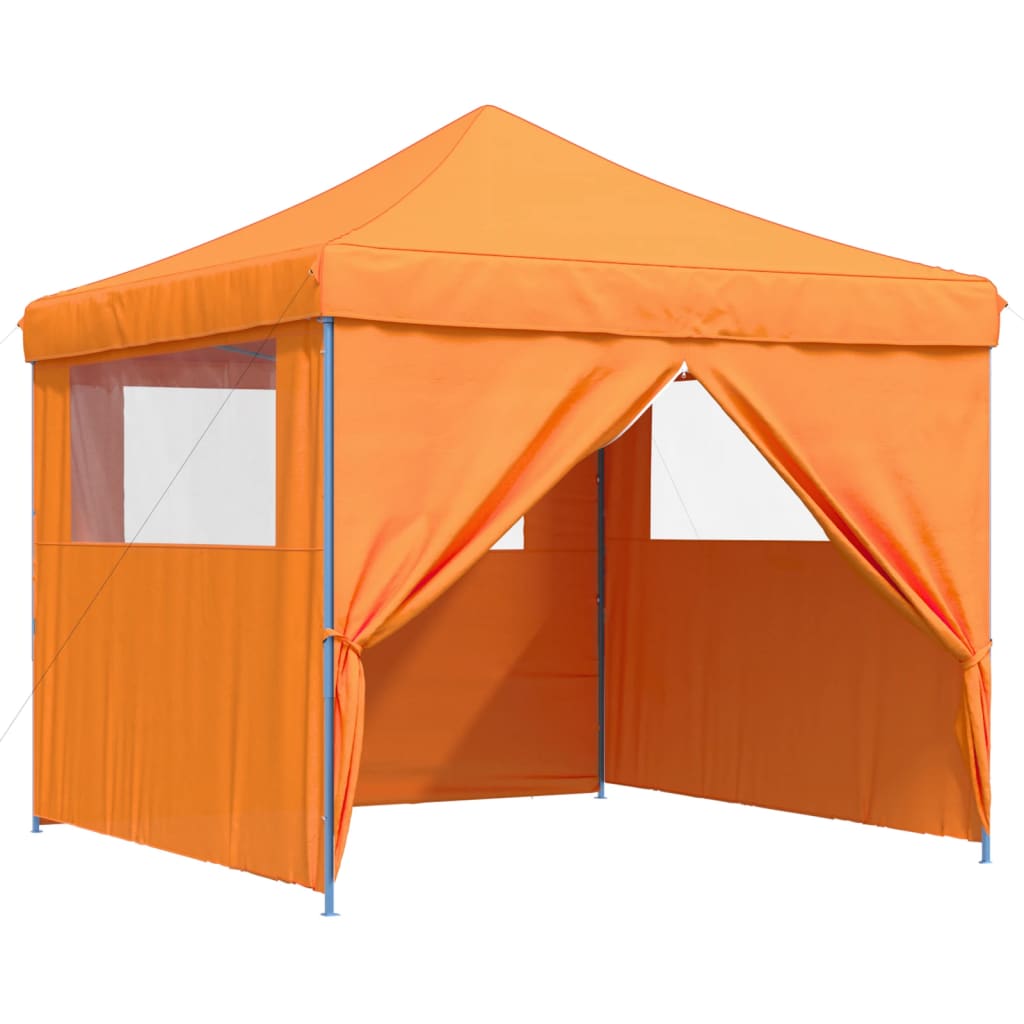 Foldable Party Tent Pop-Up with 4 Sidewalls Orange