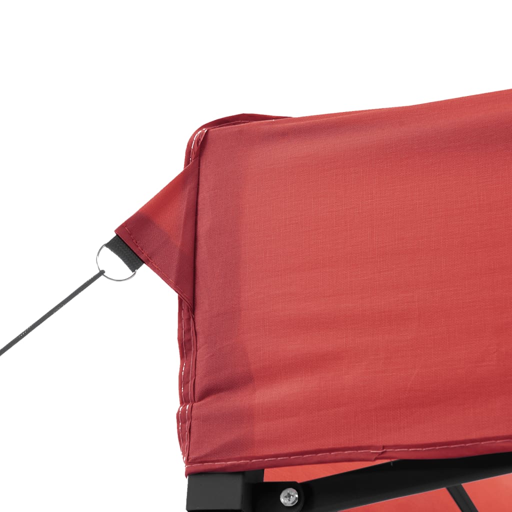 Party Tent Burgundy with Black Frame Oxford Fabric