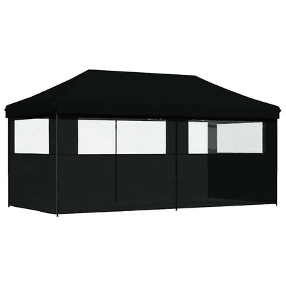 Foldable Party Tent Pop-Up with 3 Sidewalls Black
