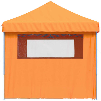 Foldable Party Tent Pop-Up with 4 Sidewalls Orange