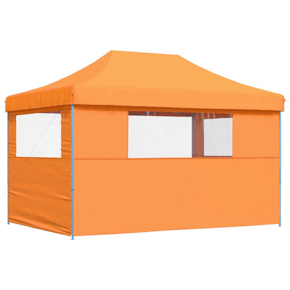 Foldable Party Tent Pop-Up with 3 Sidewalls Orange