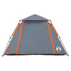 Camping Tent Dome 4-Person Grey and Orange Quick Release