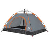 Camping Tent 2-Person Grey and Orange Quick Release