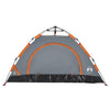Camping Tent 2-Person Grey and Orange Quick Release