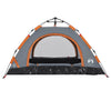 Camping Tent 2-Person Grey and Orange Quick Release