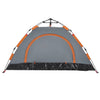Camping Tent 2-Person Grey and Orange Quick Release