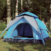 Camping Tent Dome 4-Person Blue Quick Release