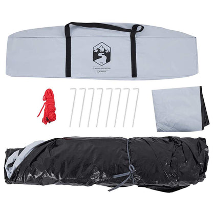 Camping Tent Dome 4-Person White Blackout Fabric Quick Release