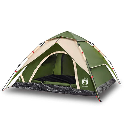 Camping Tent Dome 5-Person Green Quick Release