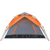 Camping Tent Dome 5-Person Grey and Orange Quick Release