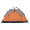 Camping Tent Dome 3-Person Grey and Orange Quick Release