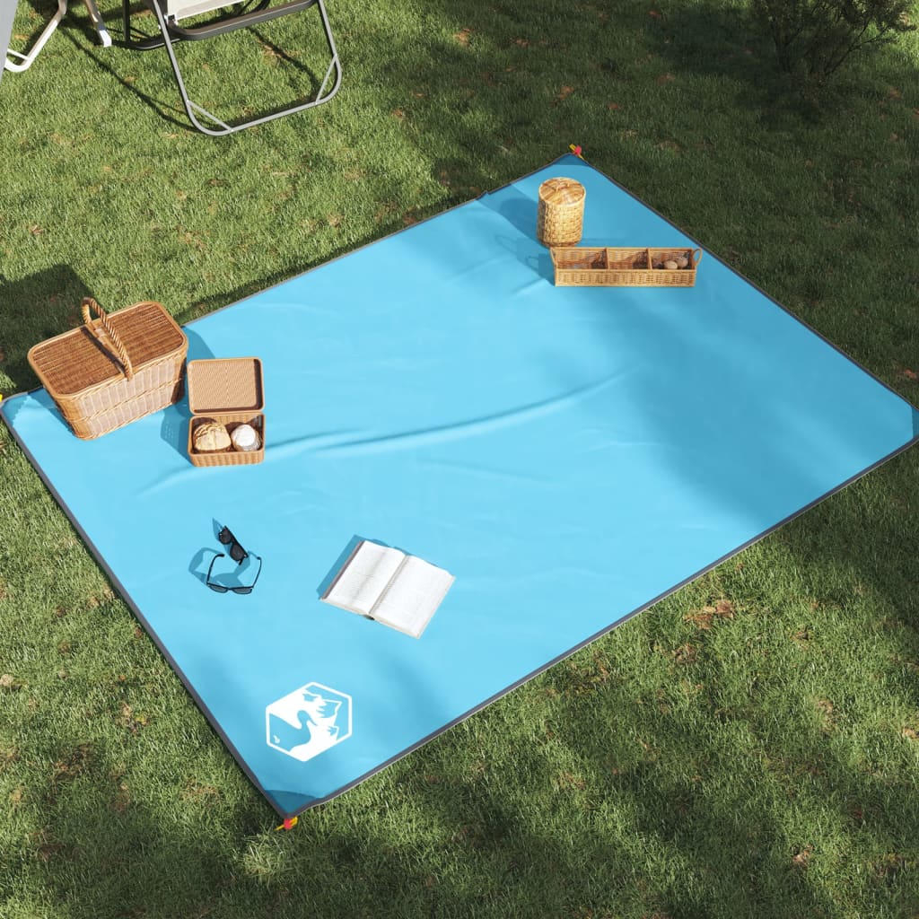 Picnic Blanket with Pegs Blue 205x155 cm