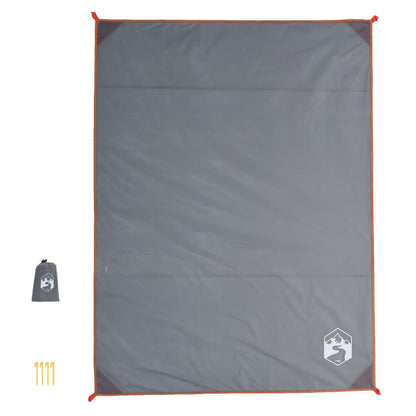 Picnic Blanket with Pegs Grey and Orange 205x155 cm