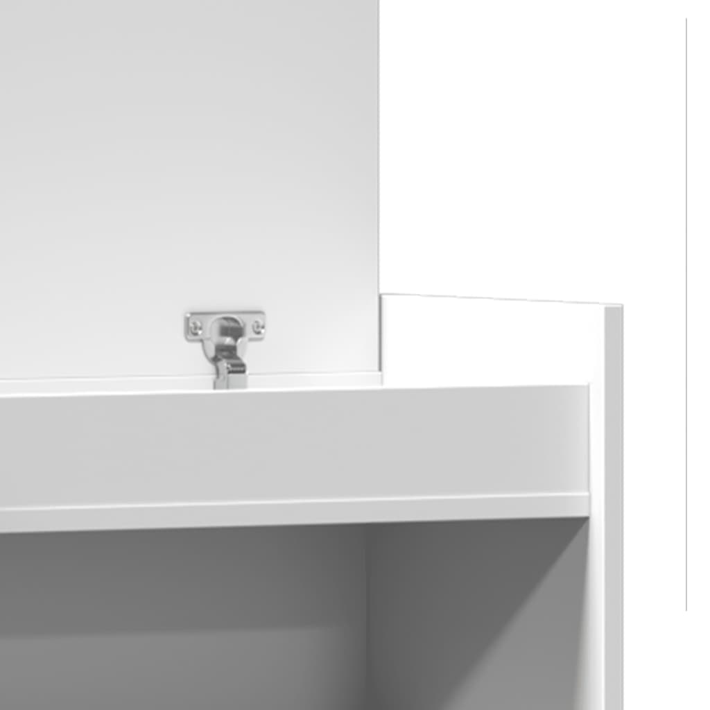 Shoe Cabinet White 100.5x28x100 cm Engineered Wood