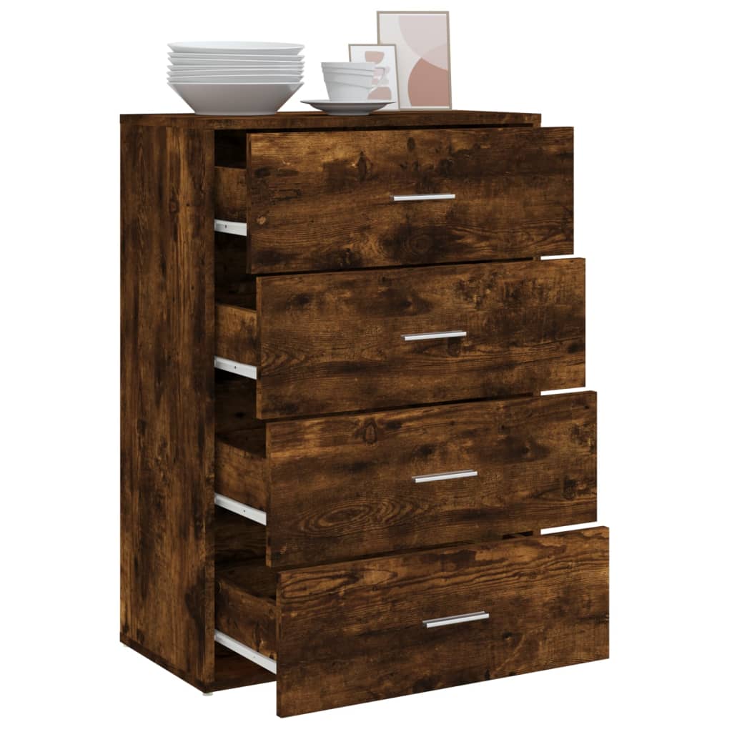 Sideboard Smoked Oak 60x31x84 cm Engineered Wood