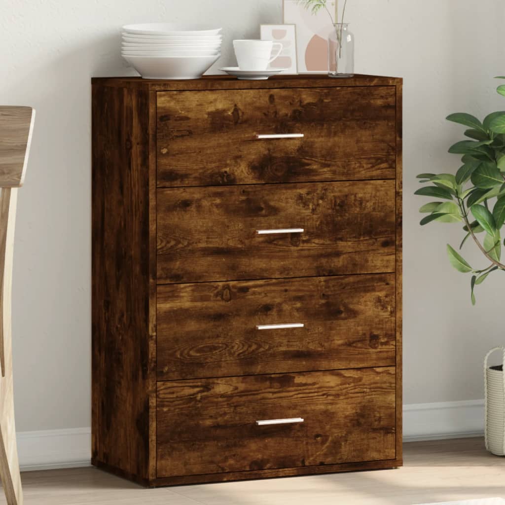 Sideboard Smoked Oak 60x31x84 cm Engineered Wood