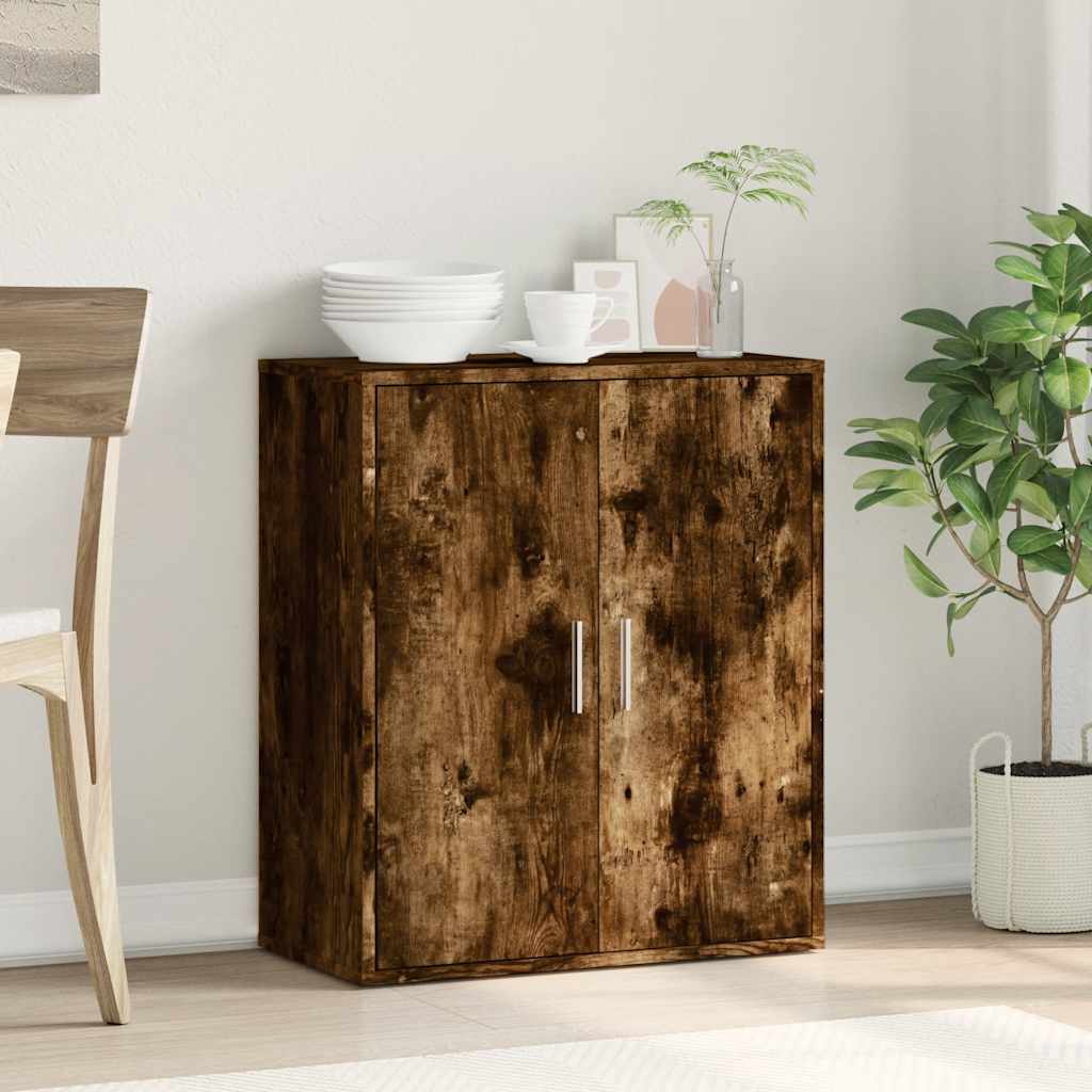 Sideboard Smoked Oak 79x38x80 cm Engineered Wood