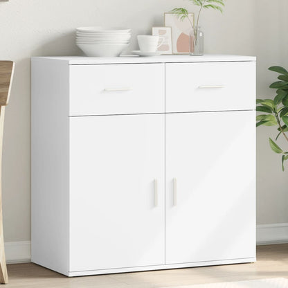 Sideboard White 79x38x80 cm Engineered Wood