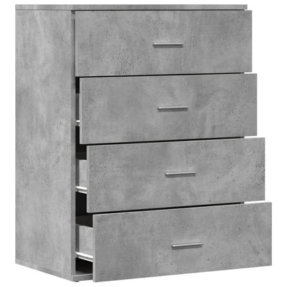 Sideboard Concrete Grey 60x39x80 cm Engineered Wood