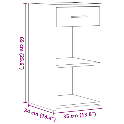 Bedside Cabinets 2 pcs Black 35x34x65 cm Engineered Wood