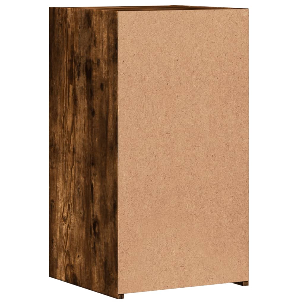 Bedside Cabinet Smoked Oak 35x34x65 cm Engineered Wood