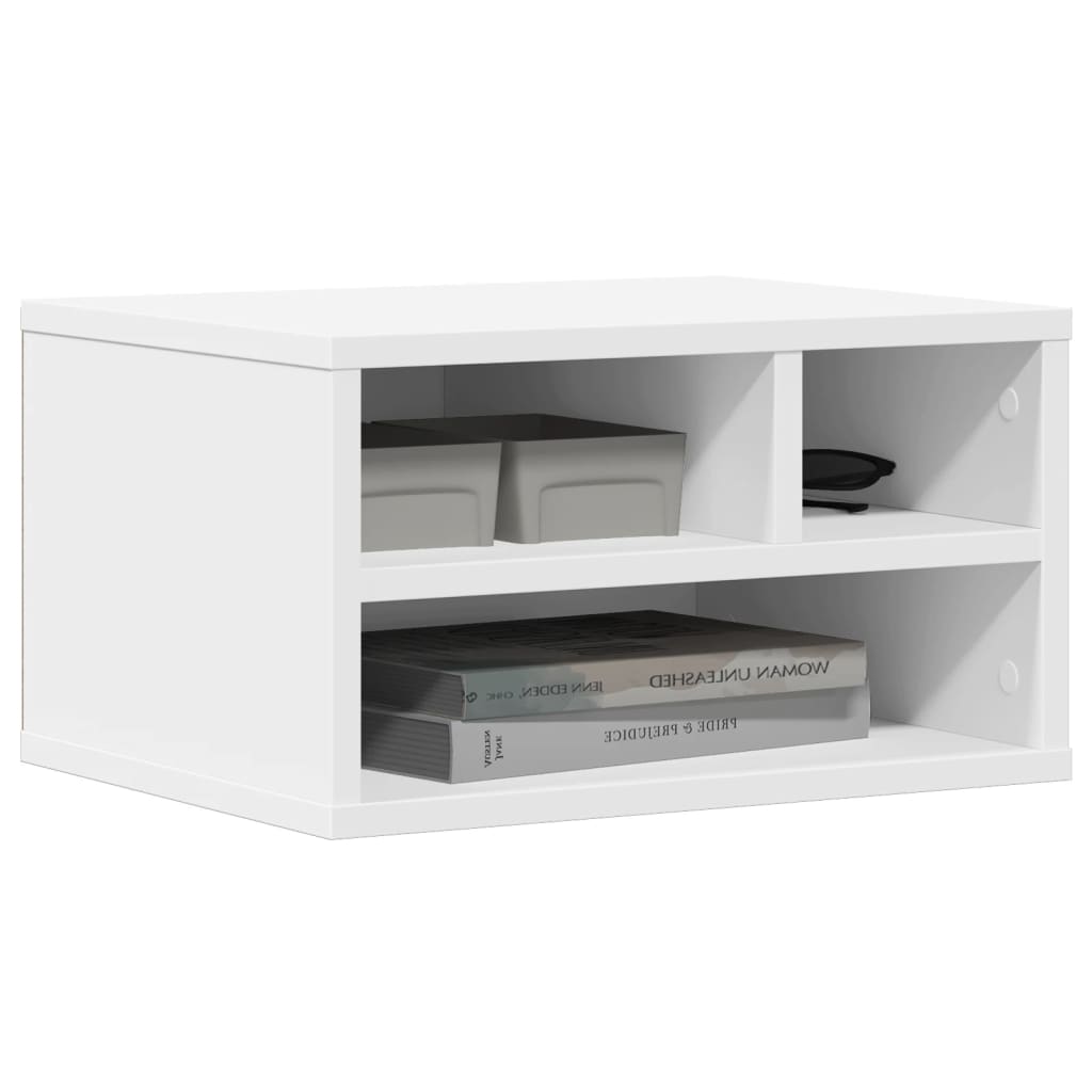 Printer Stand White 40x32x22,5 cm Engineered Wood