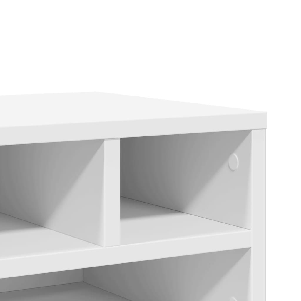 Printer Stand White 40x32x22,5 cm Engineered Wood