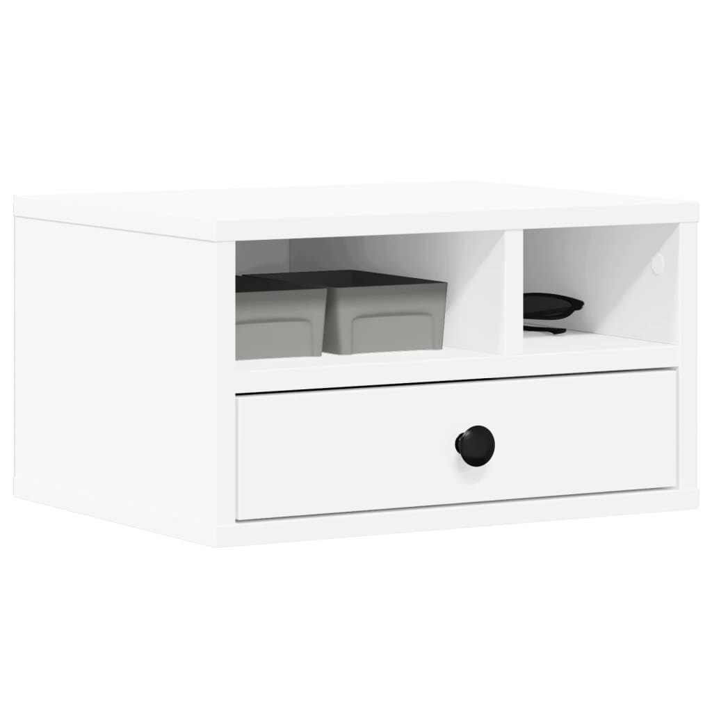 Printer Stand White 40x32x22,5 cm Engineered Wood
