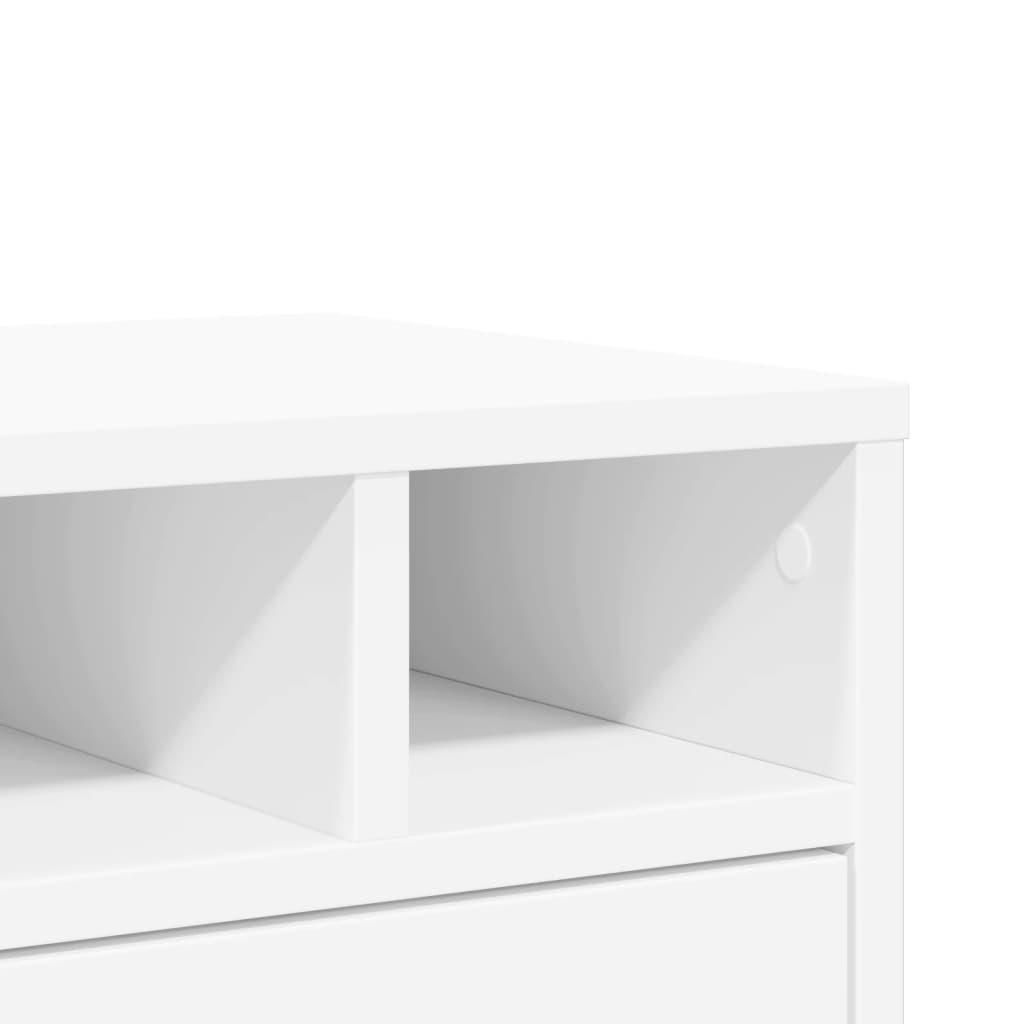 Printer Stand White 40x32x22,5 cm Engineered Wood