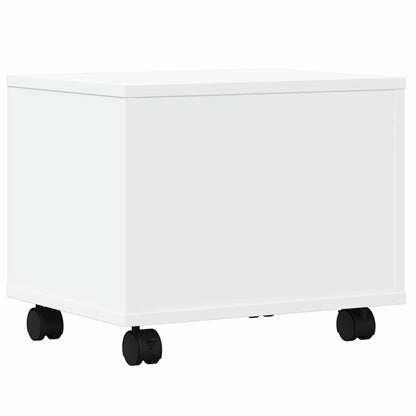 Printer Stand with Wheels White 41x32x34,5 cm