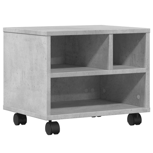 Printer Stand with Wheels Concrete Grey 41x32x34,5 cm