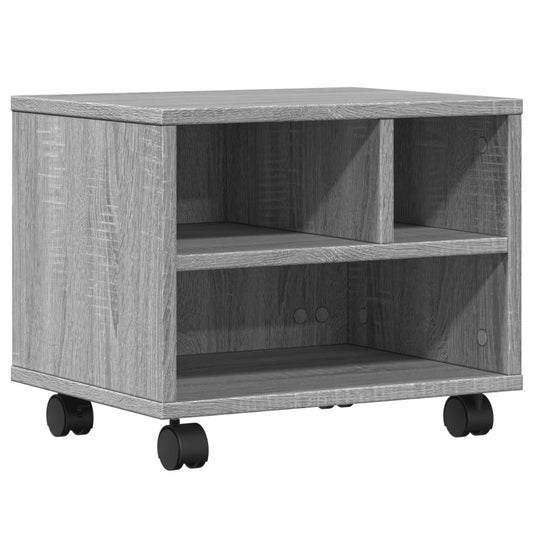 Printer Stand with Wheels Grey Sonoma 41x32x34,5 cm