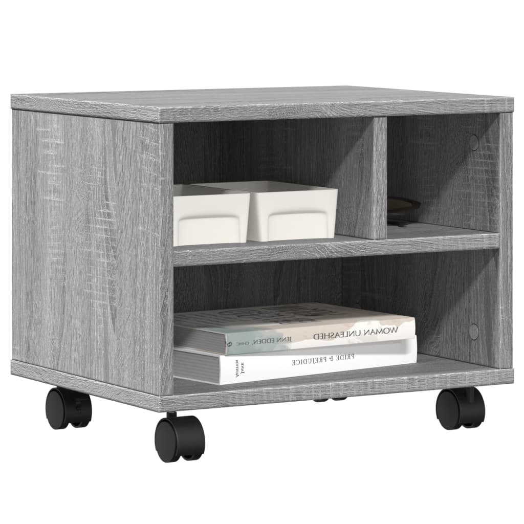 Printer Stand with Wheels Grey Sonoma 41x32x34,5 cm