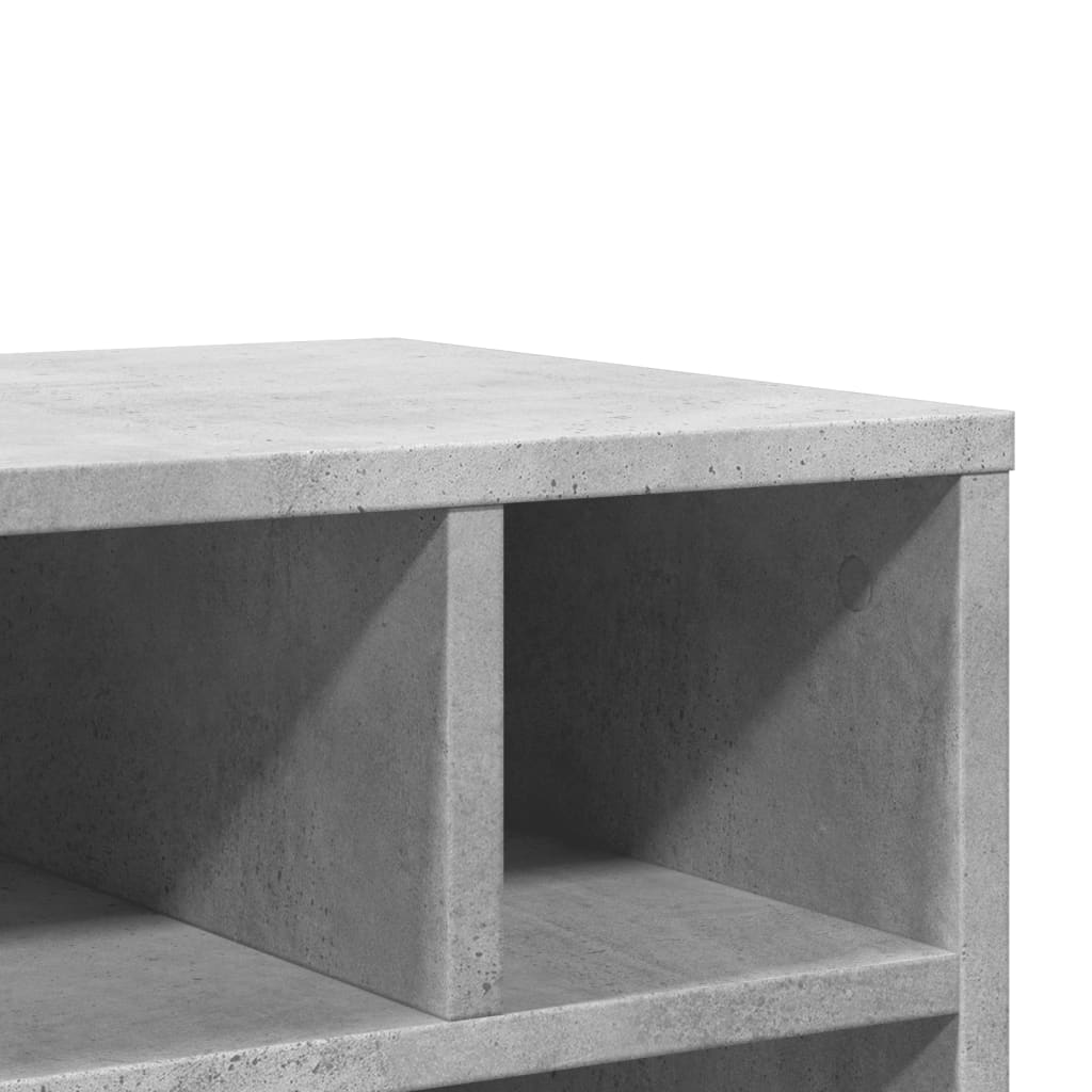 Printer Stand with Wheels Concrete Grey 41x32x48 cm