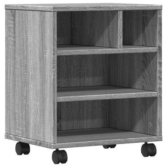 Printer Stand with Wheels Grey Sonoma 41x32x48 cm