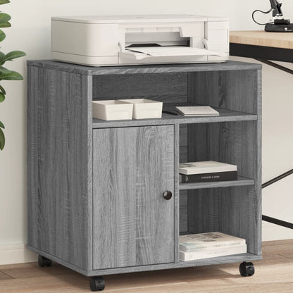 Printer Stand with Wheels Grey Sonoma 60x50x67 cm