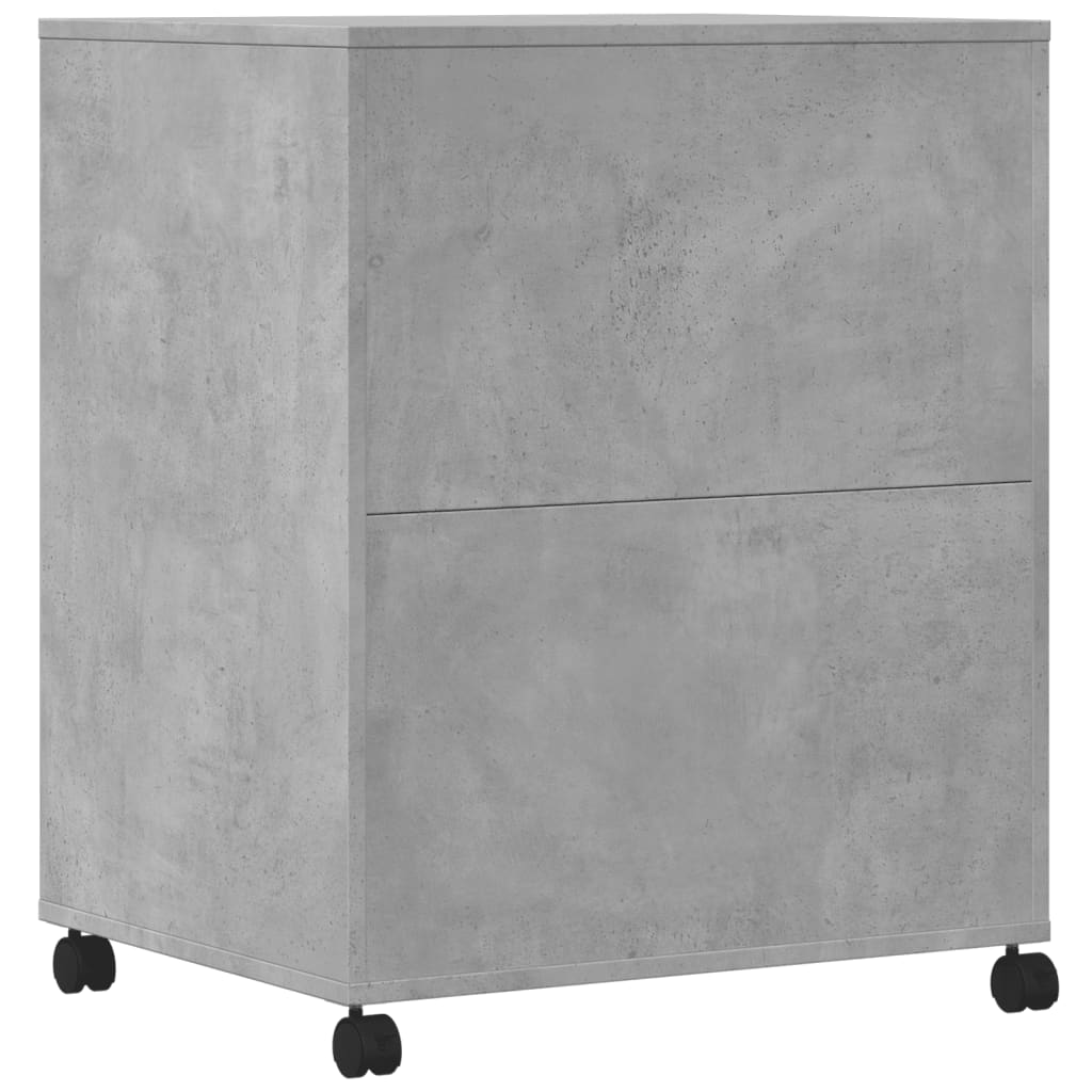 Printer Stand with Wheels Concrete Grey 60x48x74 cm