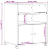 Printer Stand with Wheels Concrete Grey 60x48x74 cm