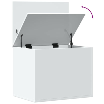 Storage Box White 60x42x46 cm Engineered Wood